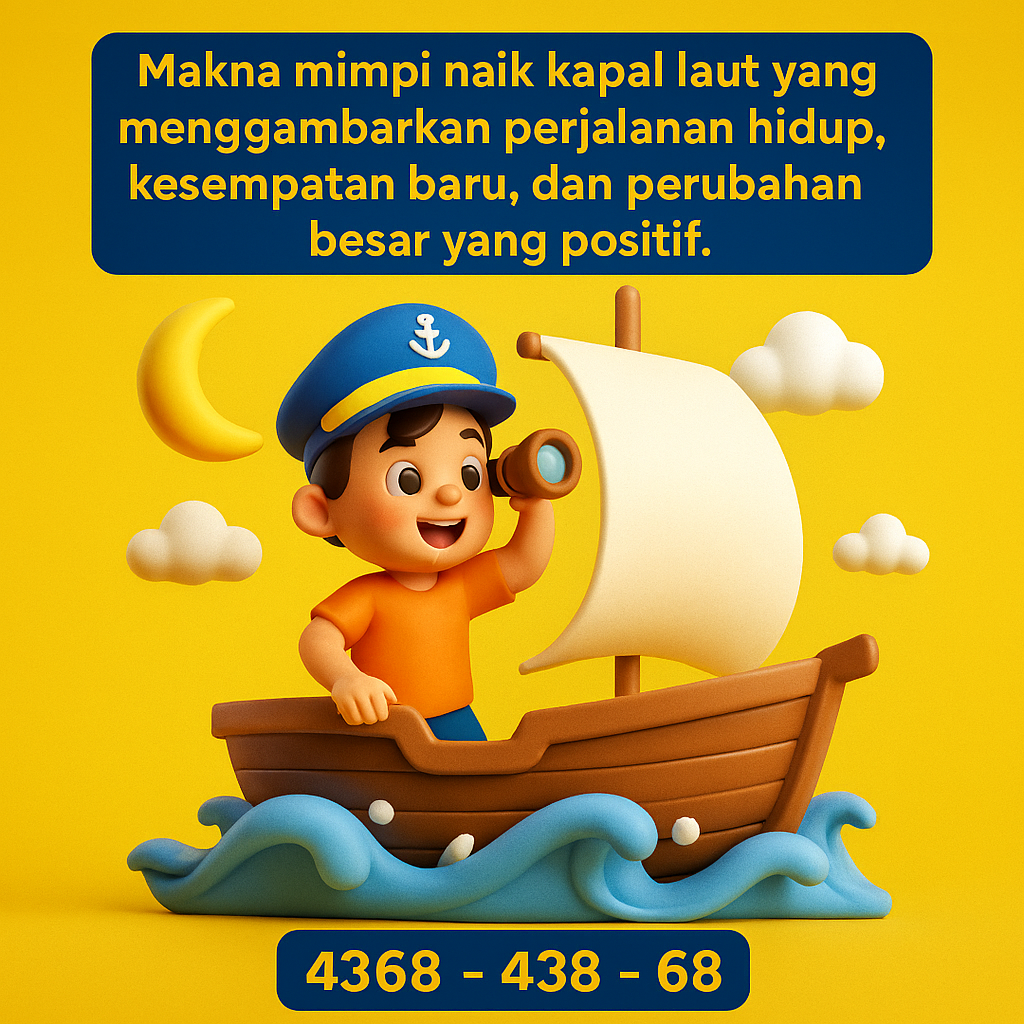 Makna mimpi naik kapal laut yang menggambarkan perjalanan hidup, kesempatan baru, dan perubahan besar yang positif.