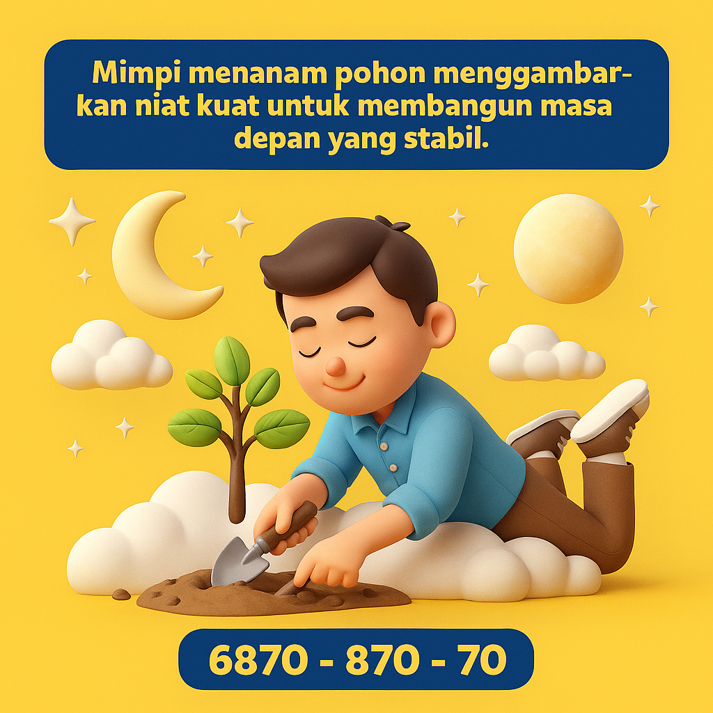 Mimpi menanam pohon menggambarkan niat kuat untuk membangun masa depan yang stabil.