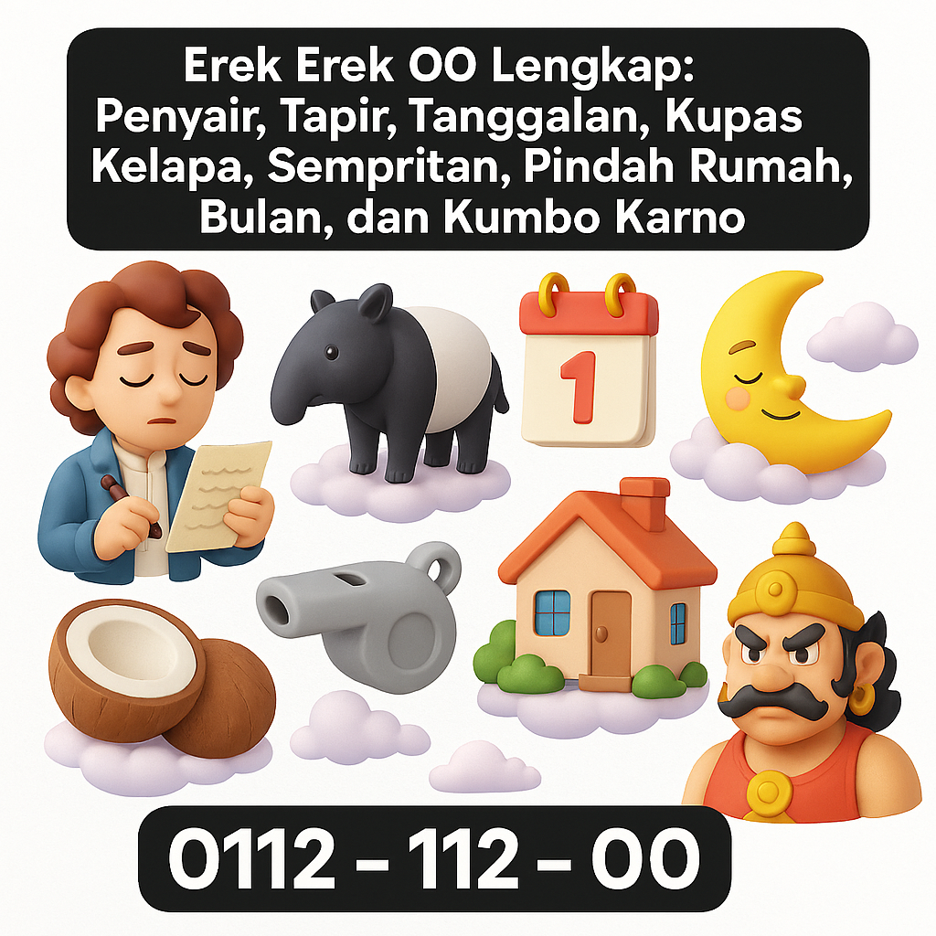 Erek Erek 00 Lengkap: Penyair, Tapir, Tanggalan, Kupas Kelapa, Sempritan, Pindah Rumah, Bulan, dan Kumbo Karno