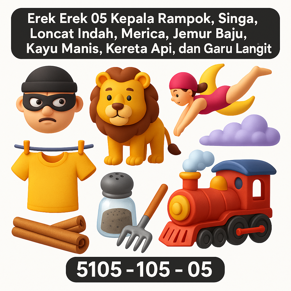 Erek Erek 05 Kepala Rampok, Singa, Loncat Indah, Merica, Jemur Baju, Kayu Manis, Kereta Api, dan Garu Langit