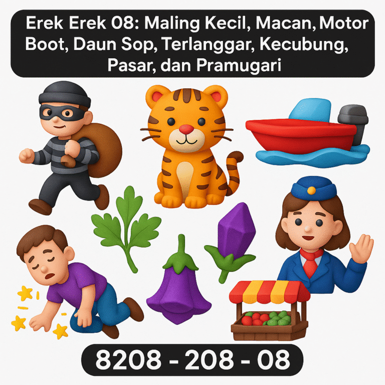 Erek Erek 08: Maling Kecil, Macan, Motor Boot, Daun Sop, Terlanggar, Kecubung, Pasar, dan Pramugari