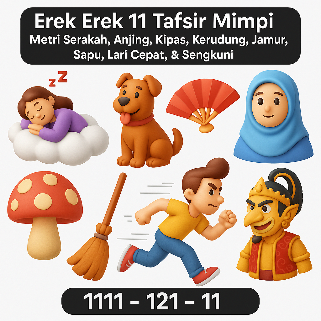 Erek Erek 11 Tafsir Mimpi Metri Serakah, Anjing, Kipas, Kerudung, Jamur, Sapu, Lari Cepat, & Sengkuni