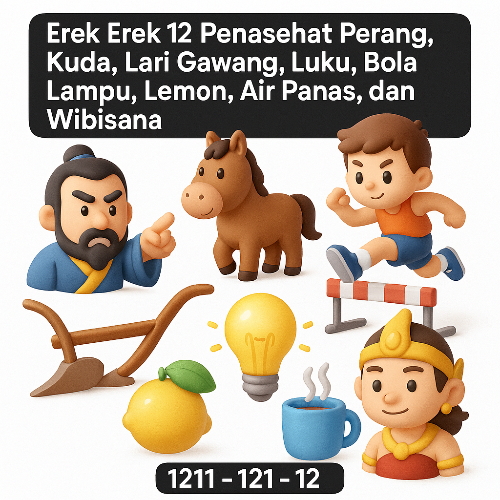 Erek Erek 12 Penasehat Perang, Kuda, Lari Gawang, Luku, Bola Lampu, Lemon, Air Panas, dan Wibisana