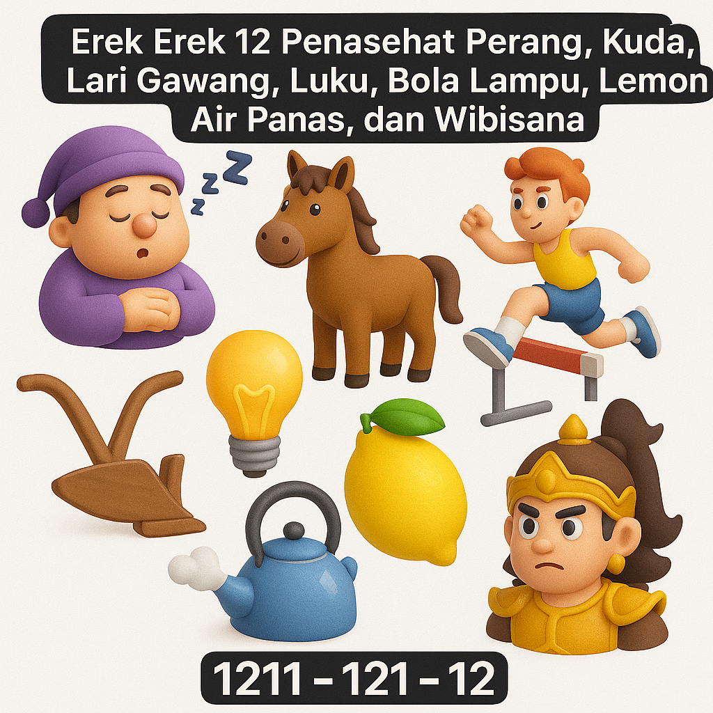 Erek Erek 12 Penasehat Perang, Kuda, Lari Gawang, Luku, Bola Lampu, Lemon, Air Panas, dan Wibisana