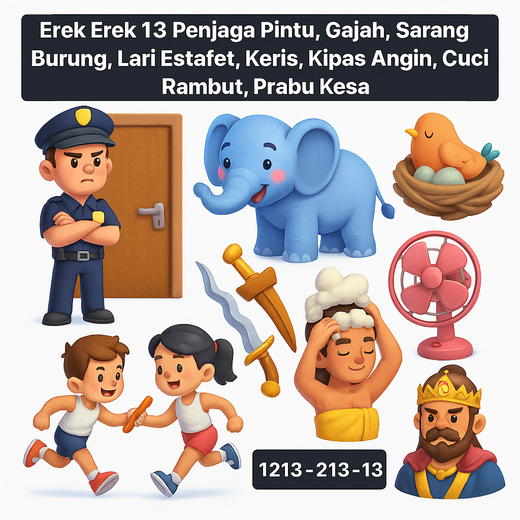Erek Erek 13 Penjaga Pintu, Gajah, Sarang Burung, Lari Estafet, Keris, Kipas Angin, Cuci Rambut, dan Prabu Kesa