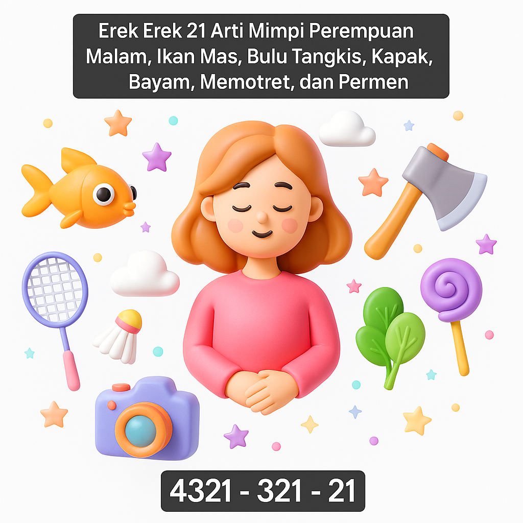 Erek Erek 21 Arti Mimpi Perempuan Malam, Ikan Mas, Bulu Tangkis, Kapak, Bayam, Memotret, dan Permen