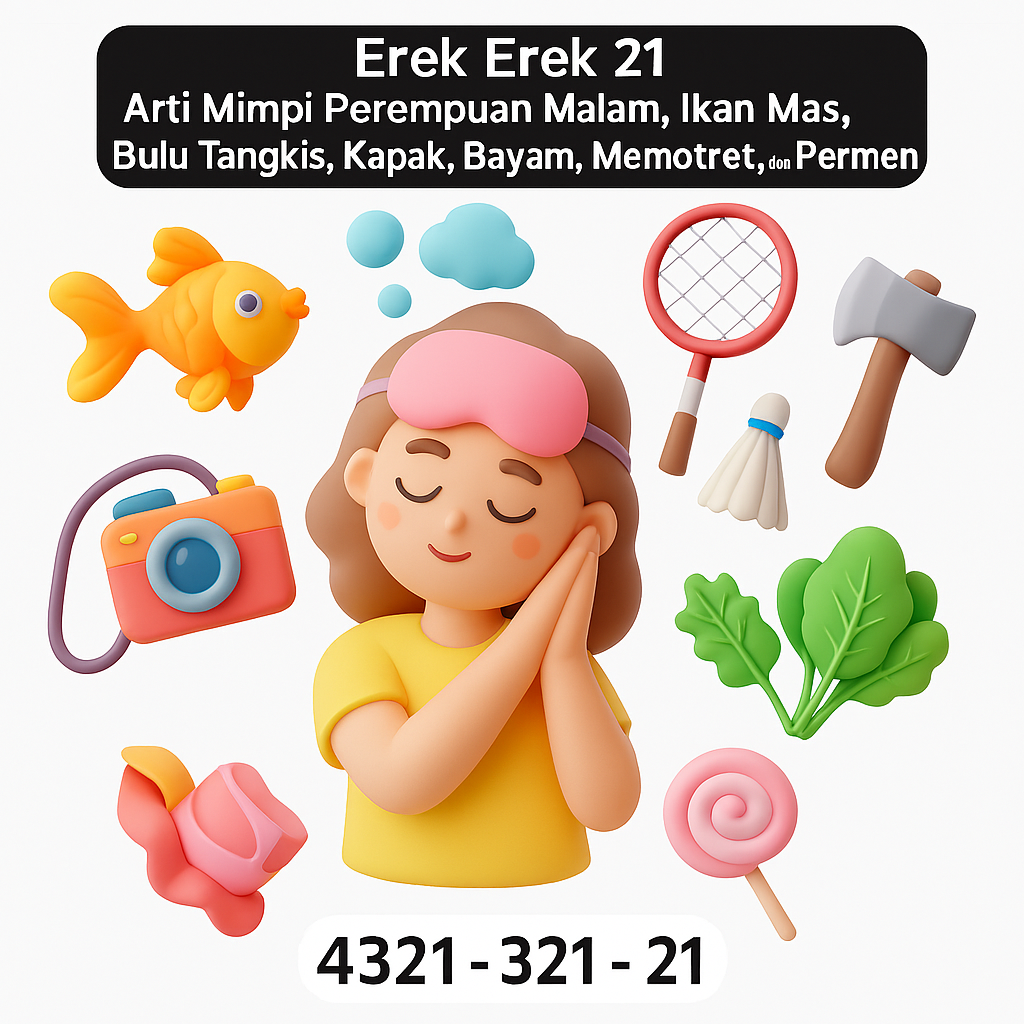 Erek Erek 21 Arti Mimpi Perempuan Malam, Ikan Mas, Bulu Tangkis, Kapak, Bayam, Memotret, dan Permen