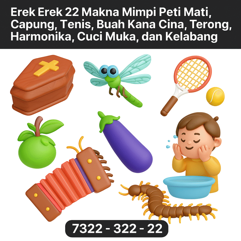 Erek Erek 22 Makna Mimpi Peti Mati, Capung, Tenis, Buah Kana Cina, Terong, Harmonika, Cuci Muka, dan Kelabang