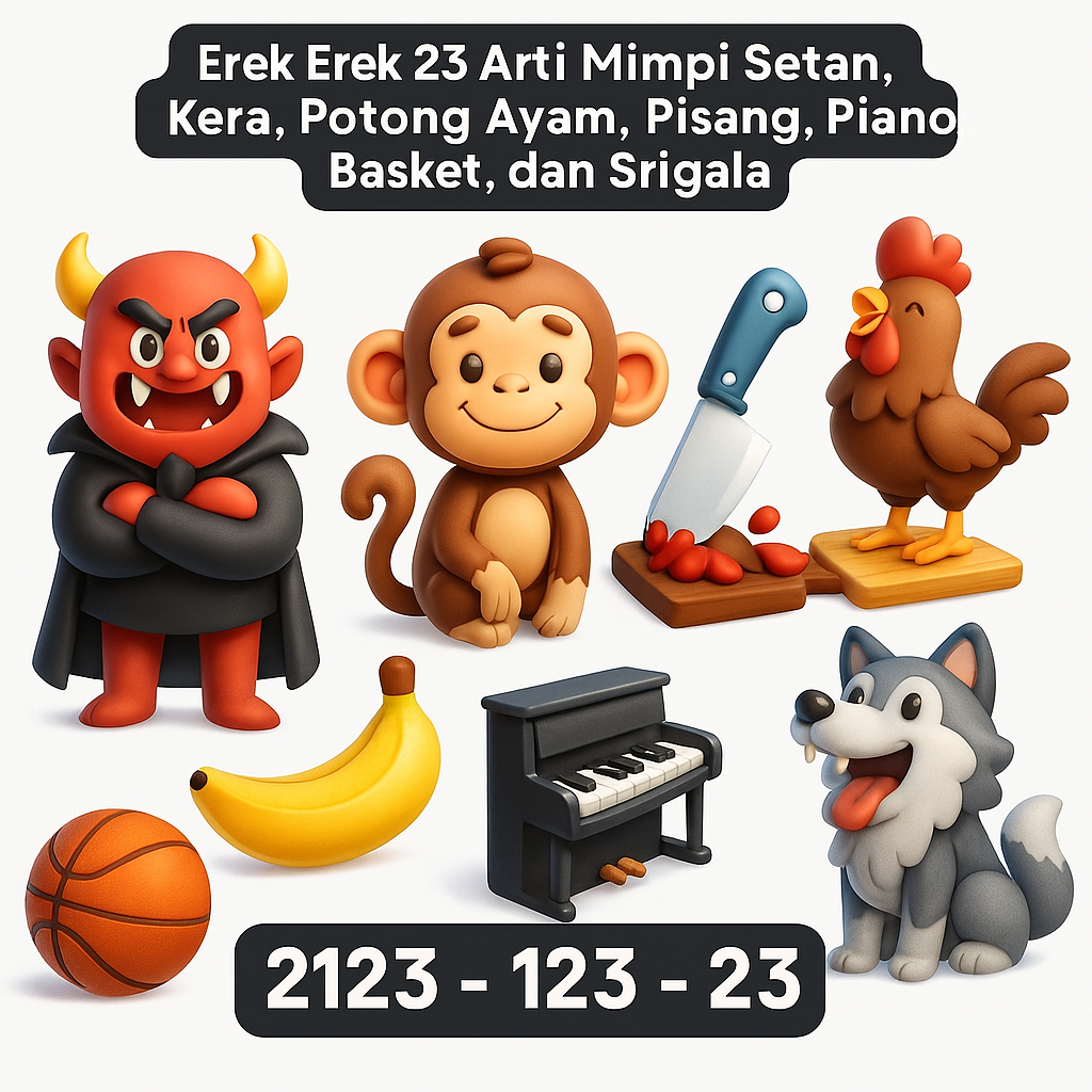 Erek Erek 23 Setan, Kera, Potong Ayam, Pisang, Piano, Basket, dan Srigalac