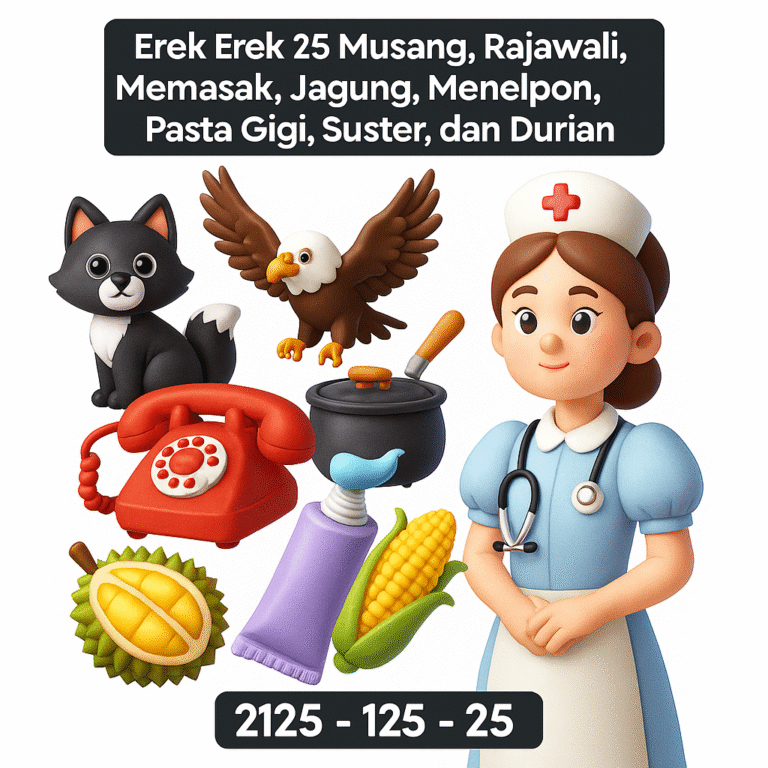Erek Erek 25 Musang, Rajawali, Memasak, Jagung, Menelpon, Pasta Gigi, Suster, dan Durian