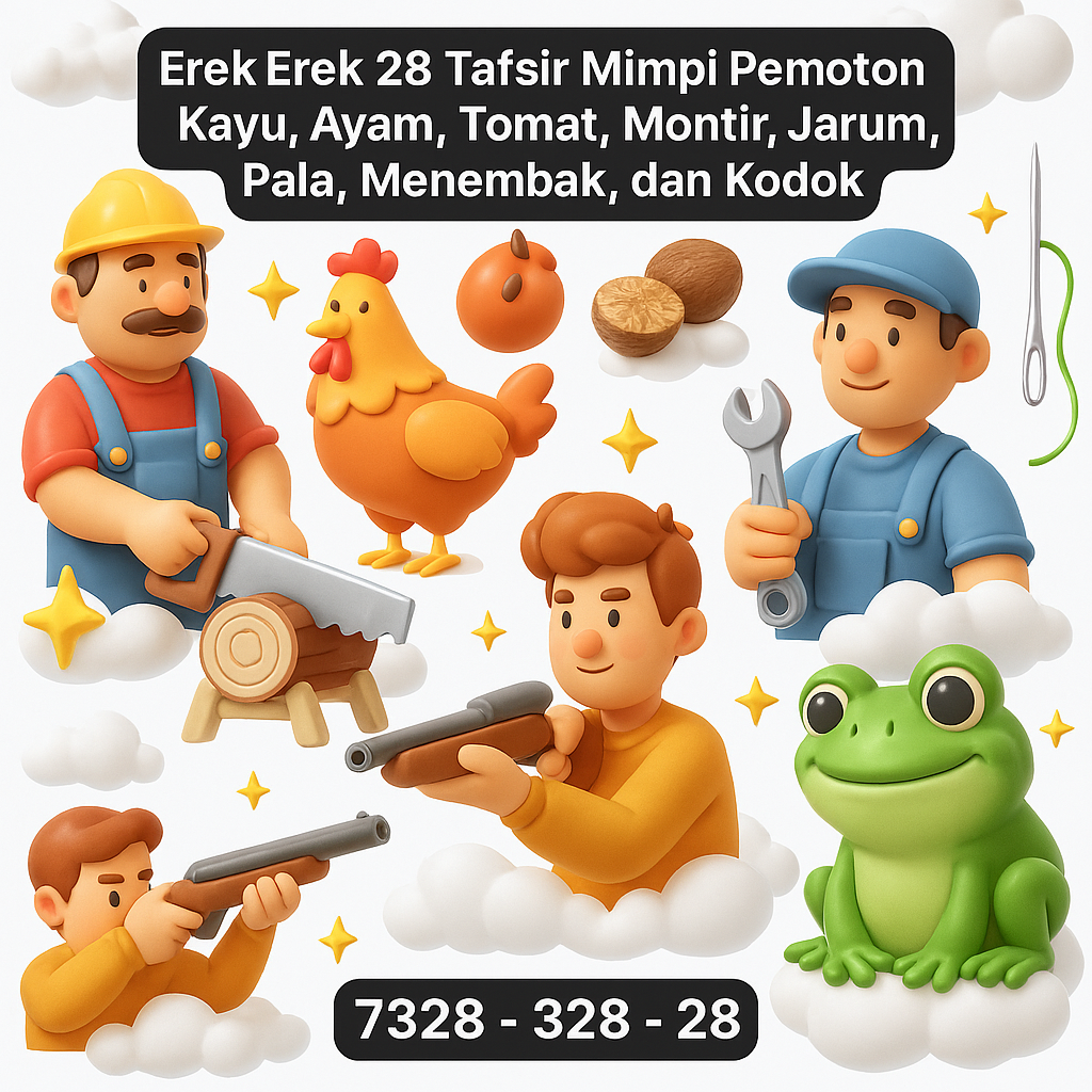 Erek Erek 28 Tafsir Mimpi Pemotong Kayu, Ayam, Tomat, Montir, Jarum, Pala, Menembak, dan Kodok