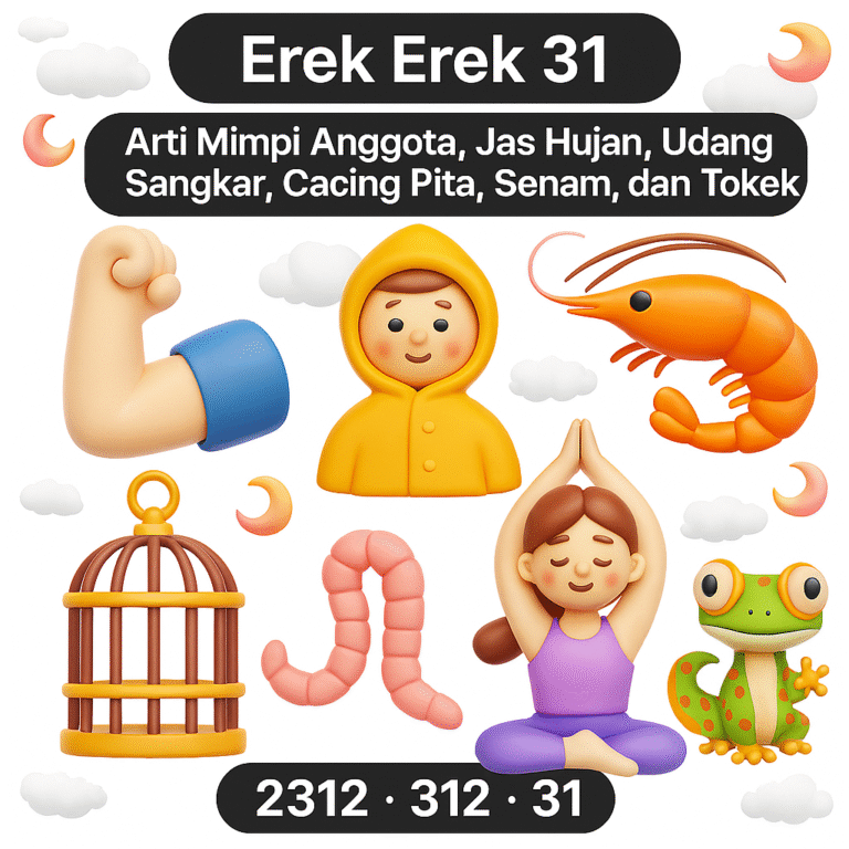 Erek Erek 31 Arti Mimpi Anggota, Jas Hujan, Udang, Sangkar, Cacing Pita, Senam, dan Tokek