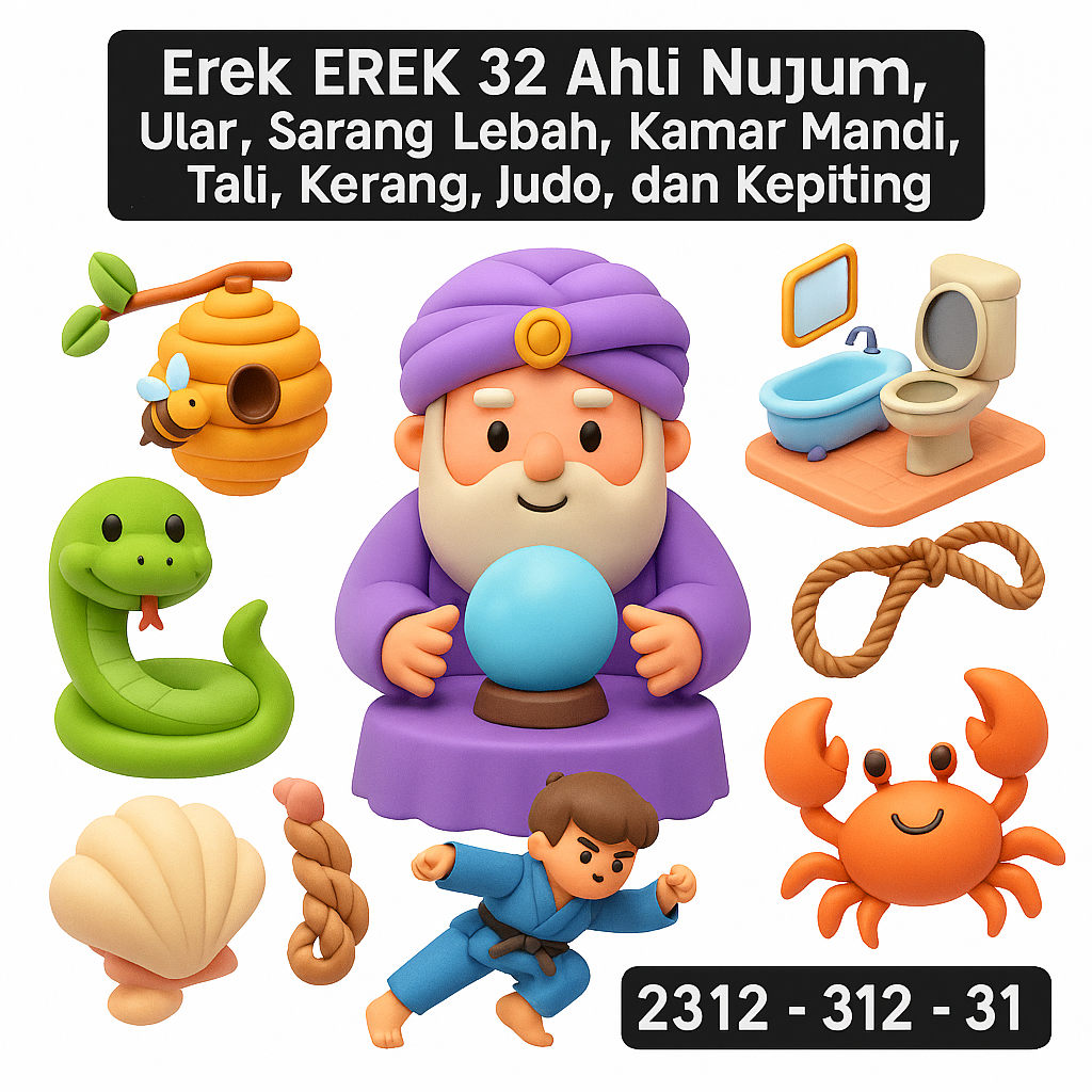 Erek Erek 32 Ahli Nujum, Ular, Sarang Lebah, Kamar Mandi, Tali, Kerang, Yudo, dan Kepiting