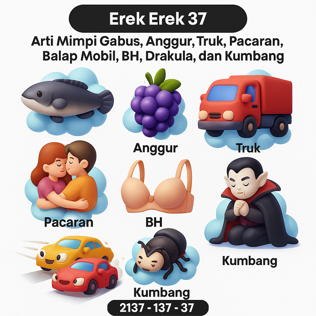 Erek Erek 37 Arti Mimpi Gabus, Anggur, Truk, Pacaran, Balap Mobil, BH, Drakula, dan Kumbang