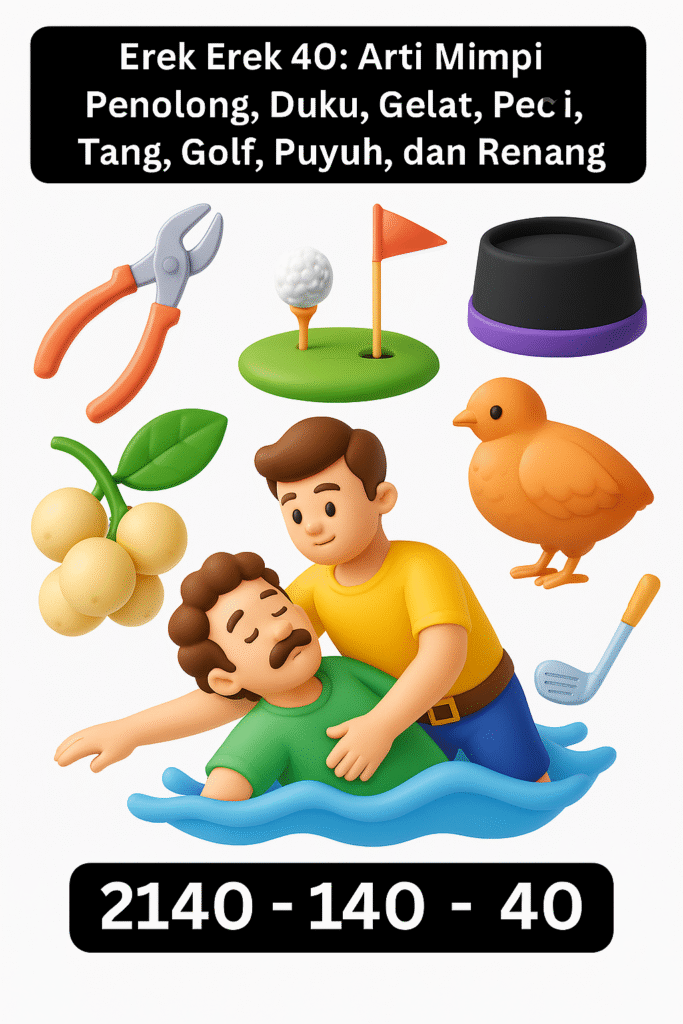 Erek Erek 40 Arti Mimpi Penolong, Duku, Gelat, Peci, Tang, Golf, Puyuh, dan Renang