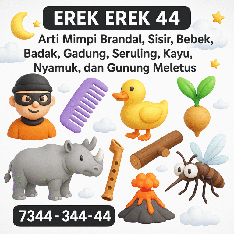 Erek Erek 44 Arti Mimpi Brandal, Sisir, Bebek, Badak, Gadung, Seruling, Kayu, Nyamuk, dan Gunung Meletus