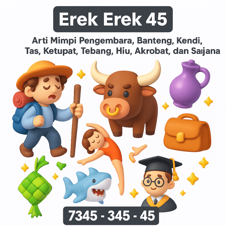 Erek Erek 45 Arti Mimpi Pengembara, Banteng, Kendi, Tas, Ketupat, Tebang, Hiu, Akrobat, dan Sarjana