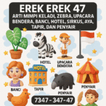 Erek Erek 47 Arti Mimpi Keladi, Zebra, Upacara Bendera, Banci, Hotel, Sirkus, Ayam, Tapir, dan Penyair