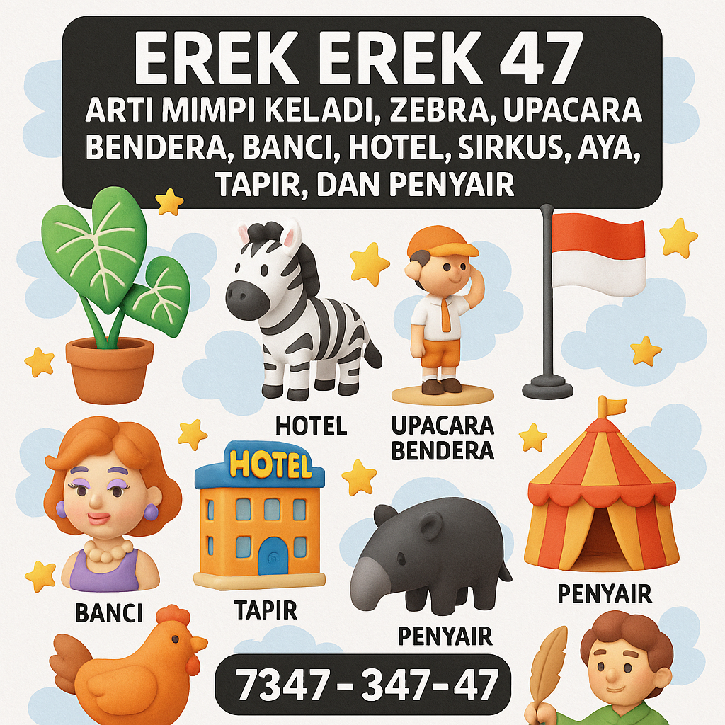Erek Erek 47 Arti Mimpi Keladi, Zebra, Upacara Bendera, Banci, Hotel, Sirkus, Ayam, Tapir, dan Penyair