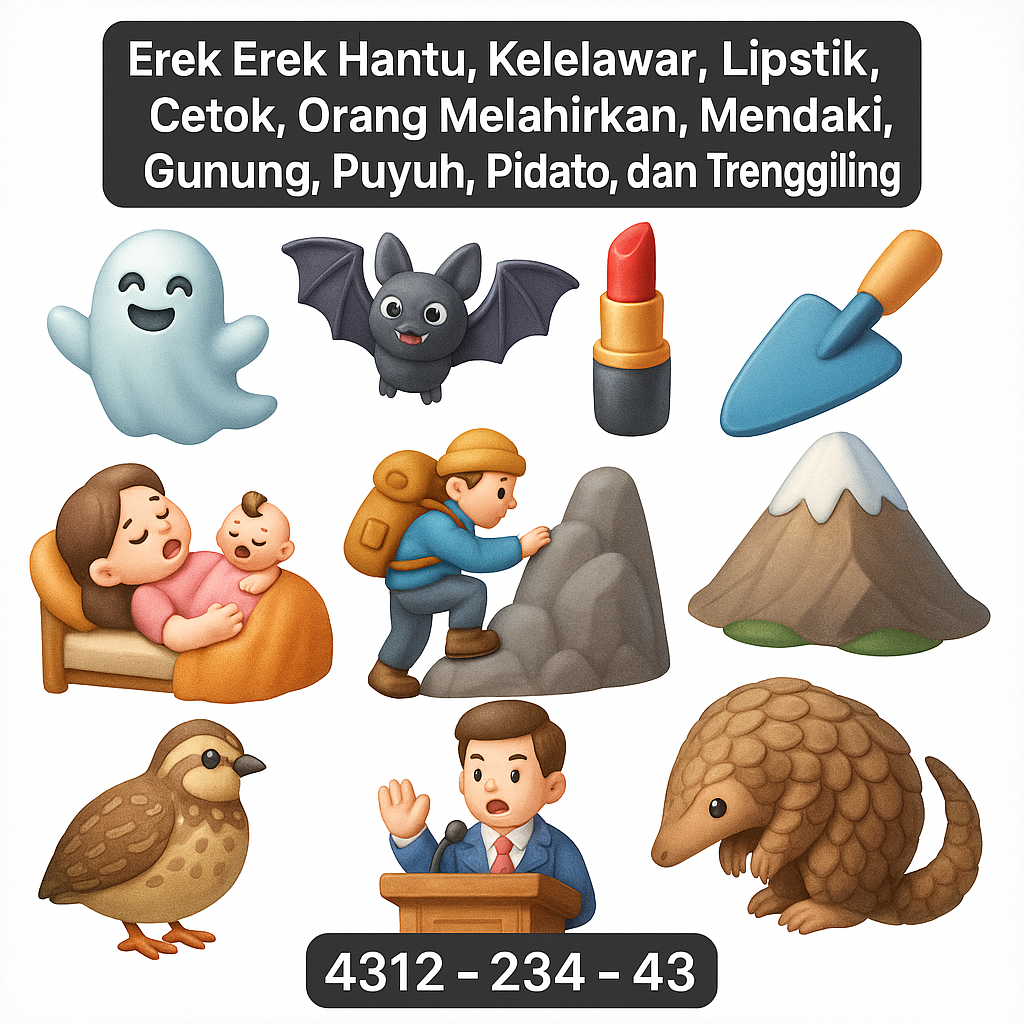 Erek Erek Hantu, Kelelawar, Lipstik, Cetok, Orang Melahirkan, Mendaki, Gunung, Puyuh, Pidato, dan Trenggiling