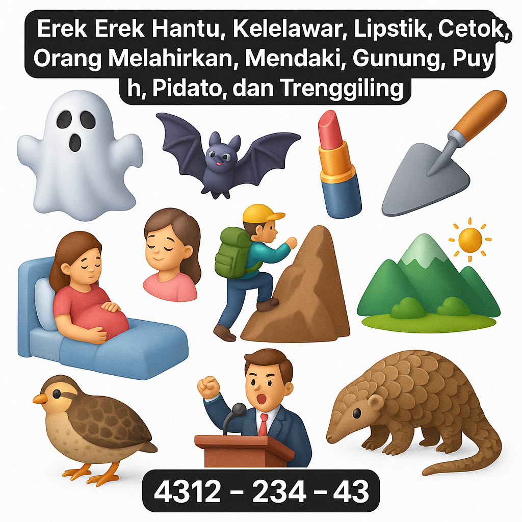 Erek Erek Hantu, Kelelawar, Lipstik, Cetok, Orang Melahirkan, Mendaki, Gunung, Puyuh, Pidato, dan Trenggiling