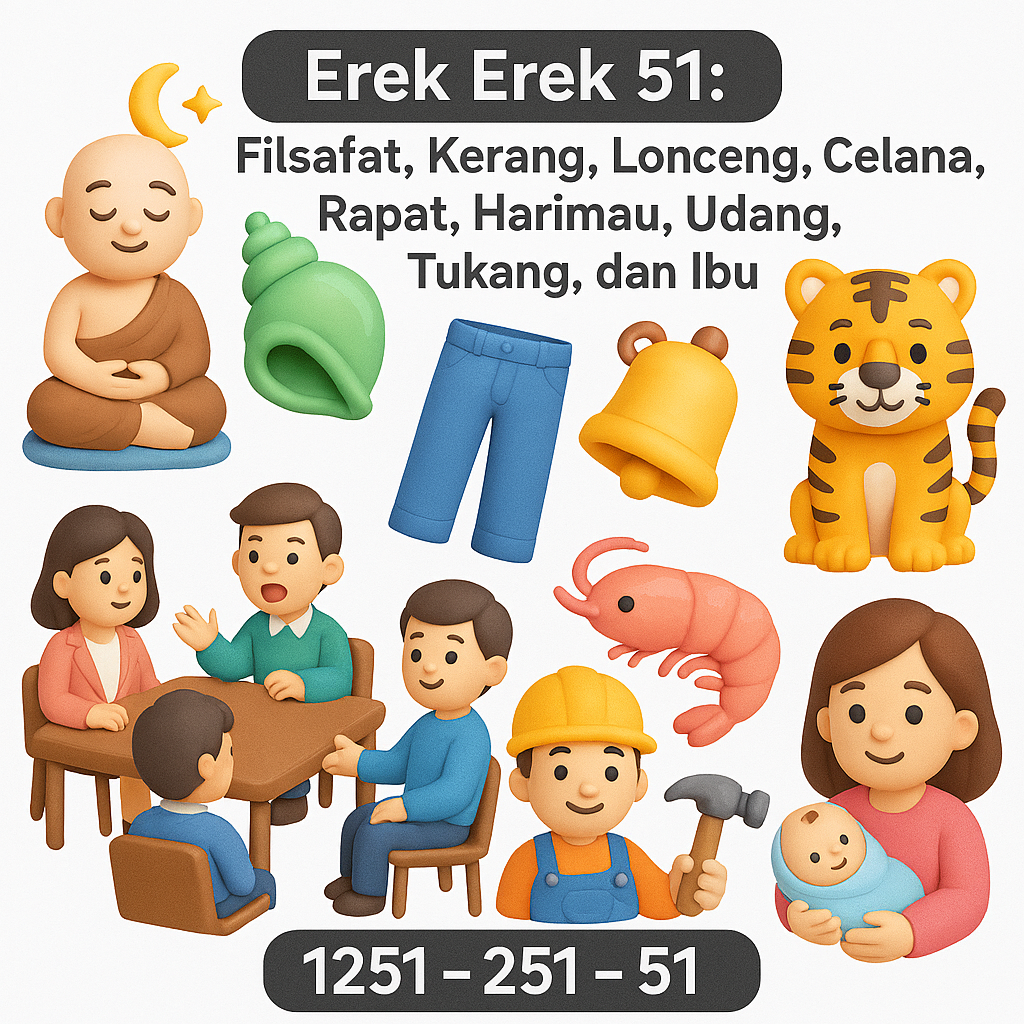 Erek Erek 51 Filsafat, Kerang, Lonceng, Celana, Rapat, Harimau, Udang, Tukang, dan Ibu