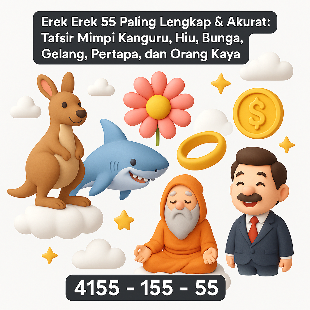 Erek Erek 55 Paling Lengkap & Akurat: Tafsir Mimpi Kangguru, Hiu, Bunga, Gelang, Pertapa, dan Orang Kaya