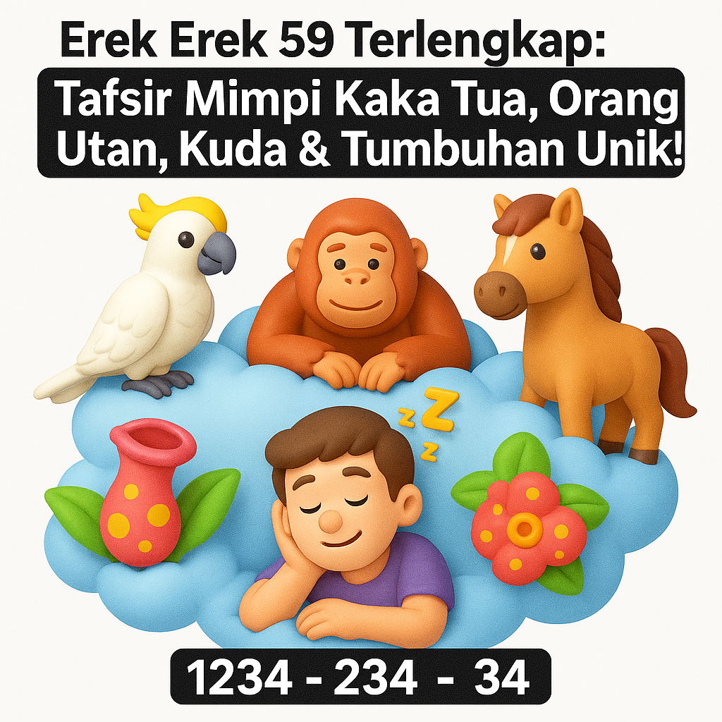 Erek Erek 59 Terlengkap: Tafsir Mimpi Kaka Tua, Orang Utan, Kuda & Tumbuhan Unik!