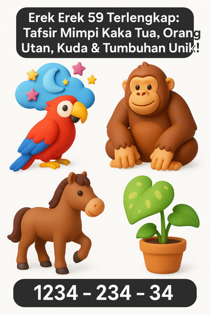 Erek Erek 59 Terlengkap: Tafsir Mimpi Kaka Tua, Orang Utan, Kuda & Tumbuhan Unik!