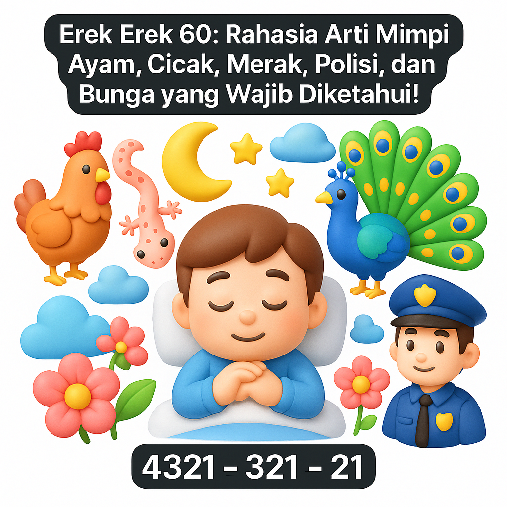 Erek Erek 60: Rahasia Arti Mimpi Ayam, Cicak, Merak, Polisi, dan Bunga yang Wajib Diketahui!