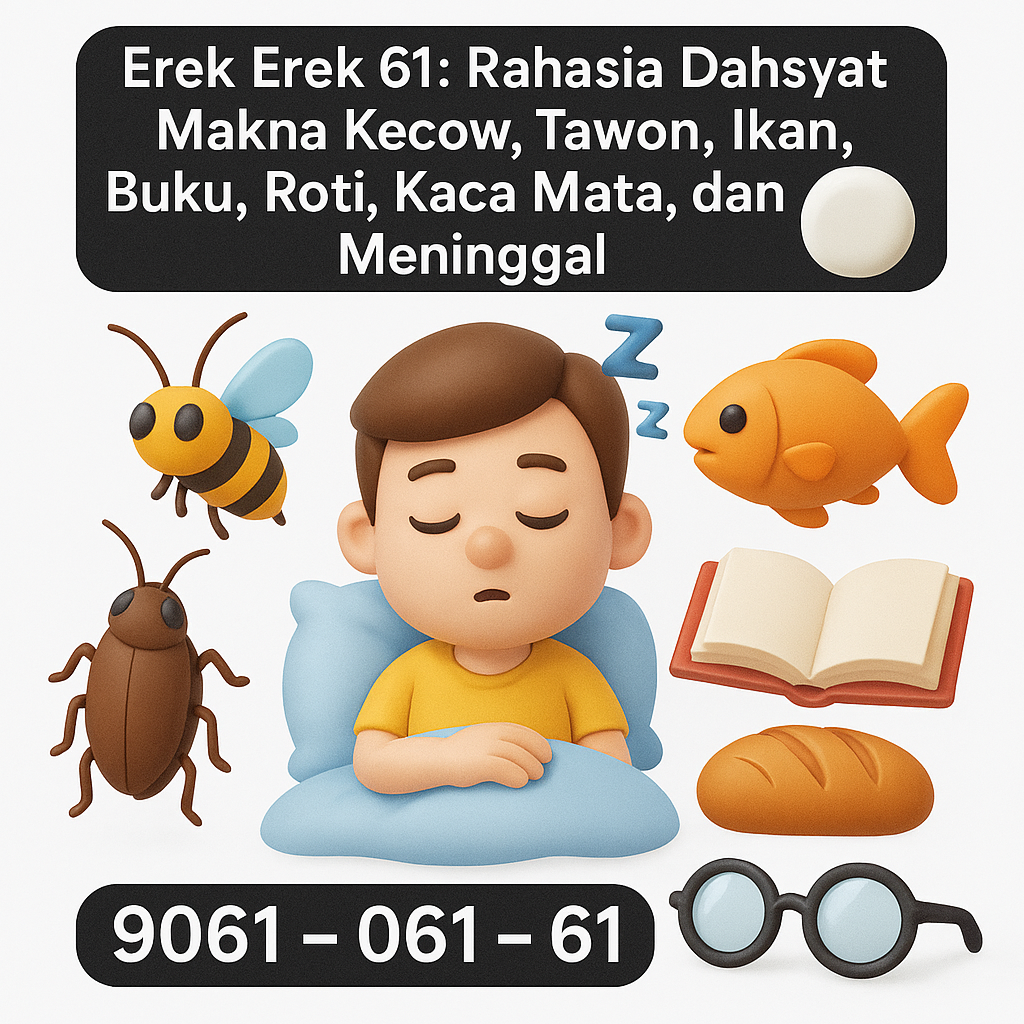 Erek Erek 61: Rahasia Dahsyat Tafsir Kecow, Tawon, Ikan, BukSu, Roti, Kaca Mata, dan Meninggal