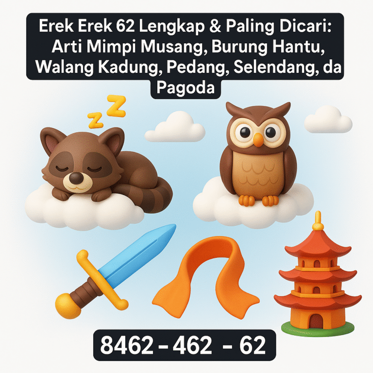 Erek Erek 62 Lengkap & Paling Dicari: Arti Mimpi Musang, Burung Hantu, Walang Kadung, Pedang, Selendang, dan Pagoda
