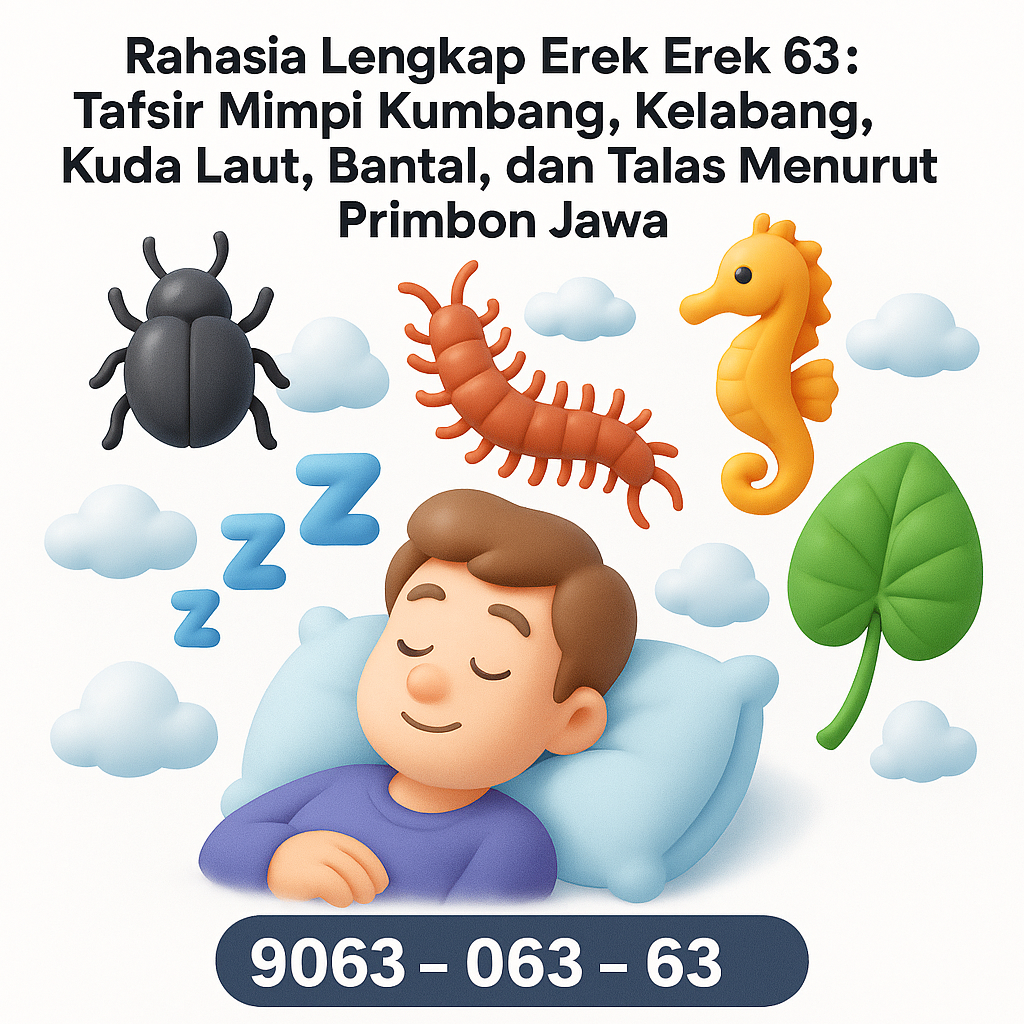 Rahasia Lengkap Erek Erek 63: Tafsir Mimpi Kumbang, Kelabang, Kuda Laut, Bantal, dan Talas Menurut Primbon Jawa