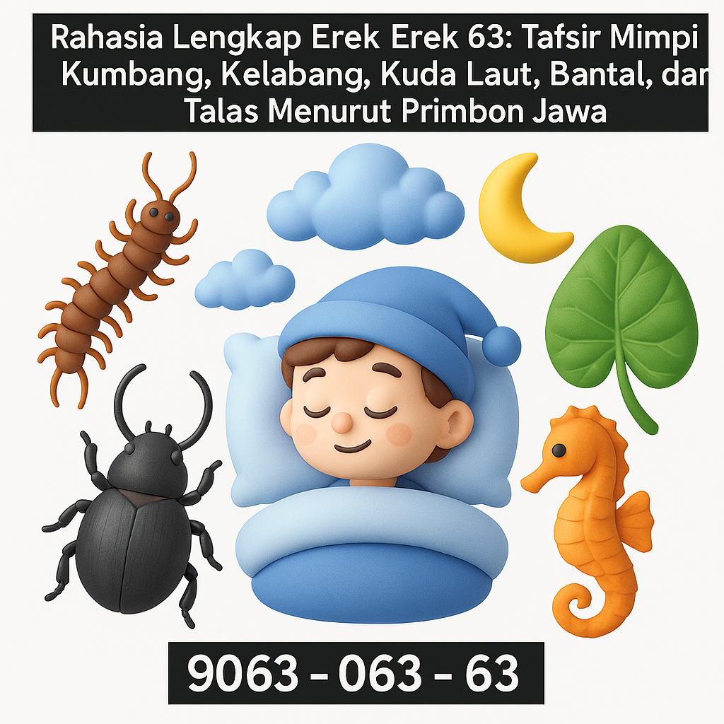 Rahasia Lengkap Erek Erek 63: Tafsir Mimpi Kumbang, Kelabang, Kuda Laut, Bantal, dan Talas Menurut Primbon Jawa