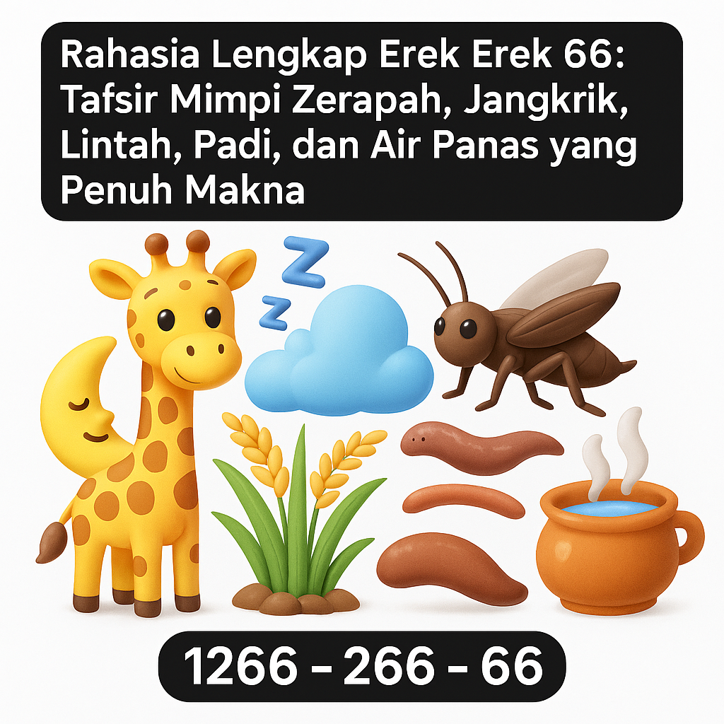 Rahasia Lengkap Erek Erek 66: Tafsir Mimpi Zerapah, Jangkrik, Lintah, Padi, dan Air Panas yang Penuh Makna