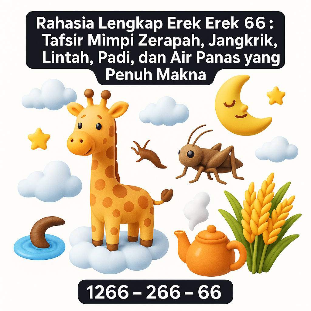 Rahasia Lengkap Erek Erek 66: Tafsir Mimpi Zerapah, Jangkrik, Lintah, Padi, dan Air Panas yang Penuh Makna