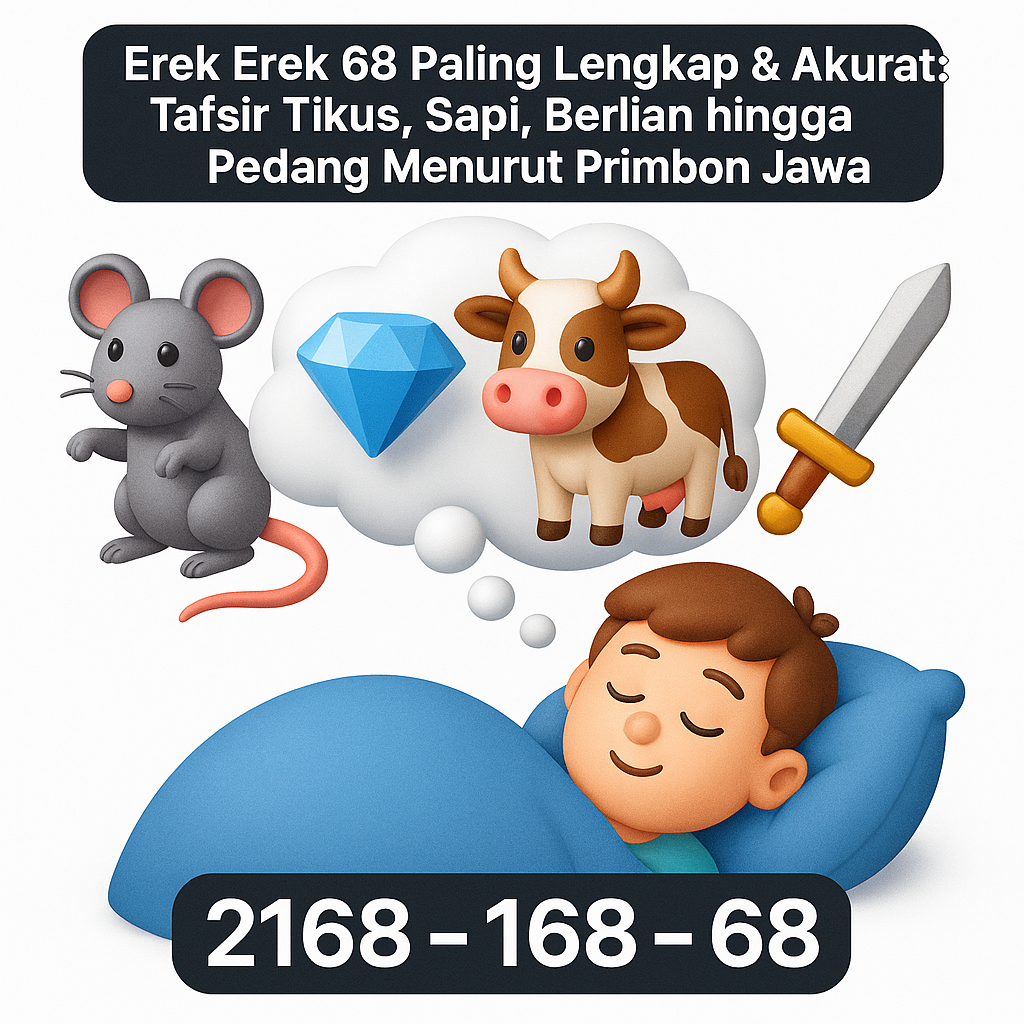 Erek Erek 68 Paling Lengkap & Akurat: Tafsir Tikus, Sapi, Berlian hingga Pedang Menurut Primbon Jawa
