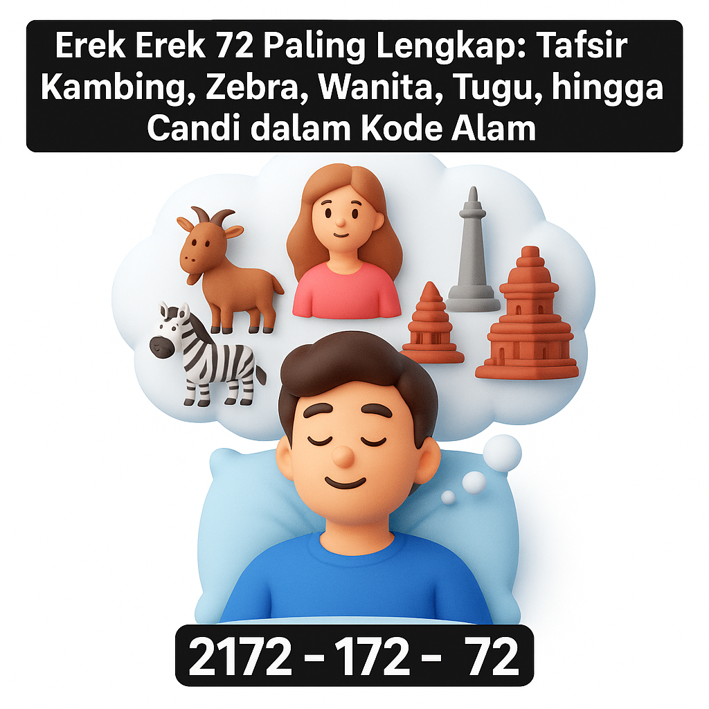 Erek Erek 72 Paling Lengkap: Tafsir Kambing, Zebra, Wanita, Tugu, hingga Candi dalam Kode Alam