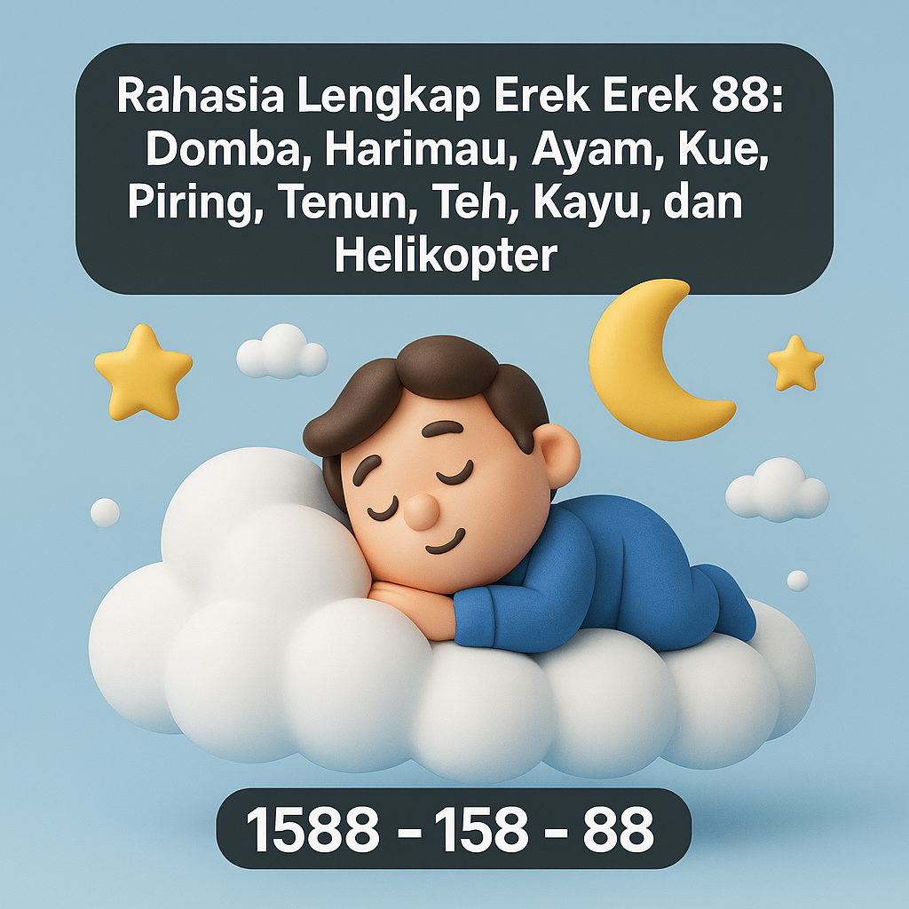 Rahasia Lengkap Erek Erek 88: Domba, Harimau, Ayam, Kue, Piring, Tenun, Teh, Kayu, dan Helikopter