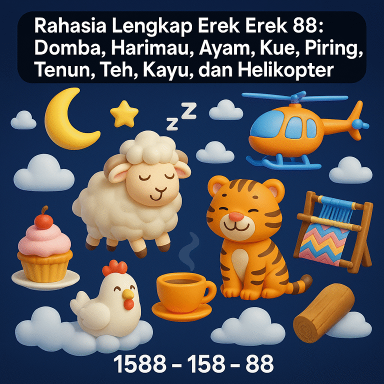 Rahasia Lengkap Erek Erek 88: Domba, Harimau, Ayam, Kue, Piring, Tenun, Teh, Kayu, dan Helikopter