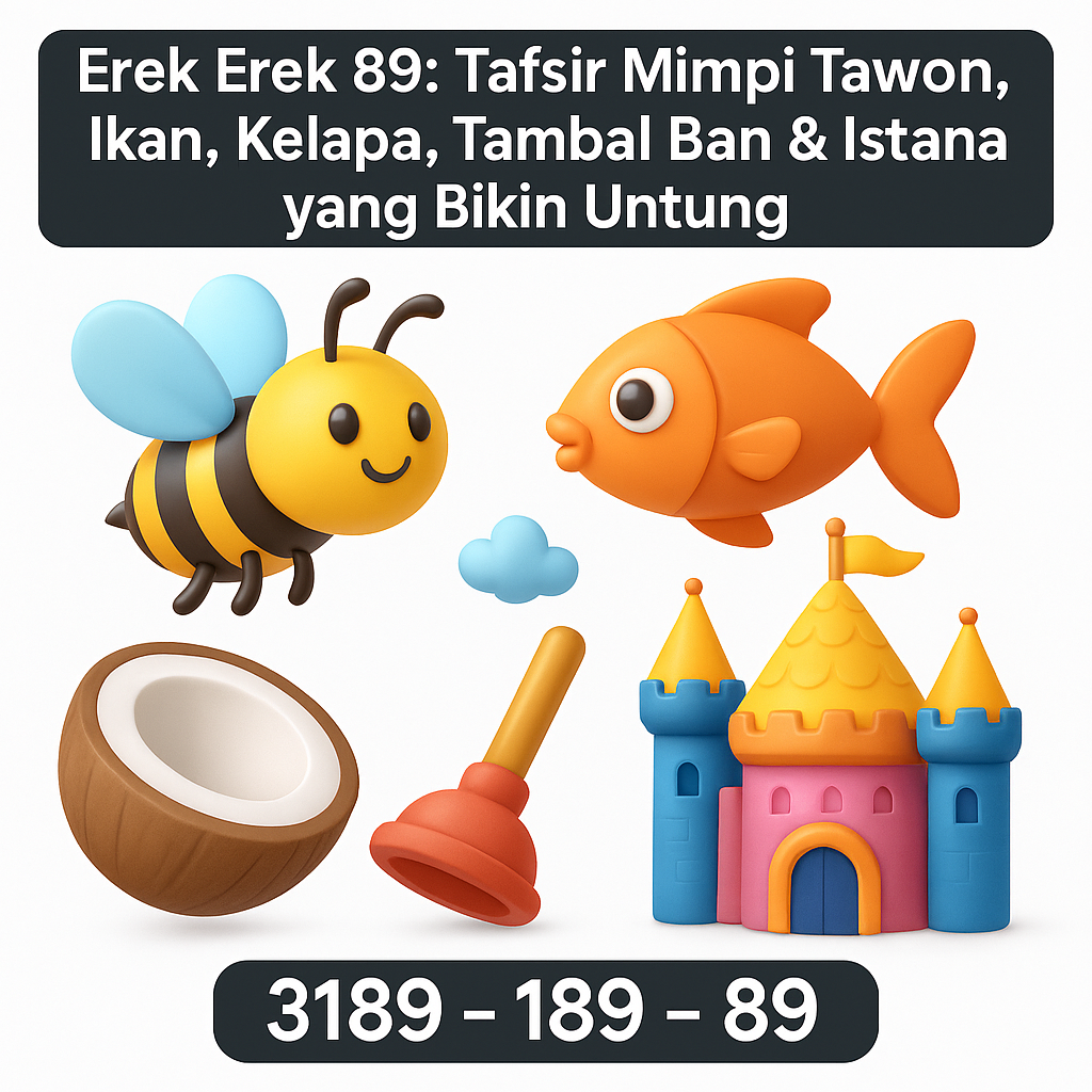 Erek Erek 89: Tafsir Mimpi Tawon, Ikan, Kelapa, Tambal Ban & Istana yang Bikin Untung
