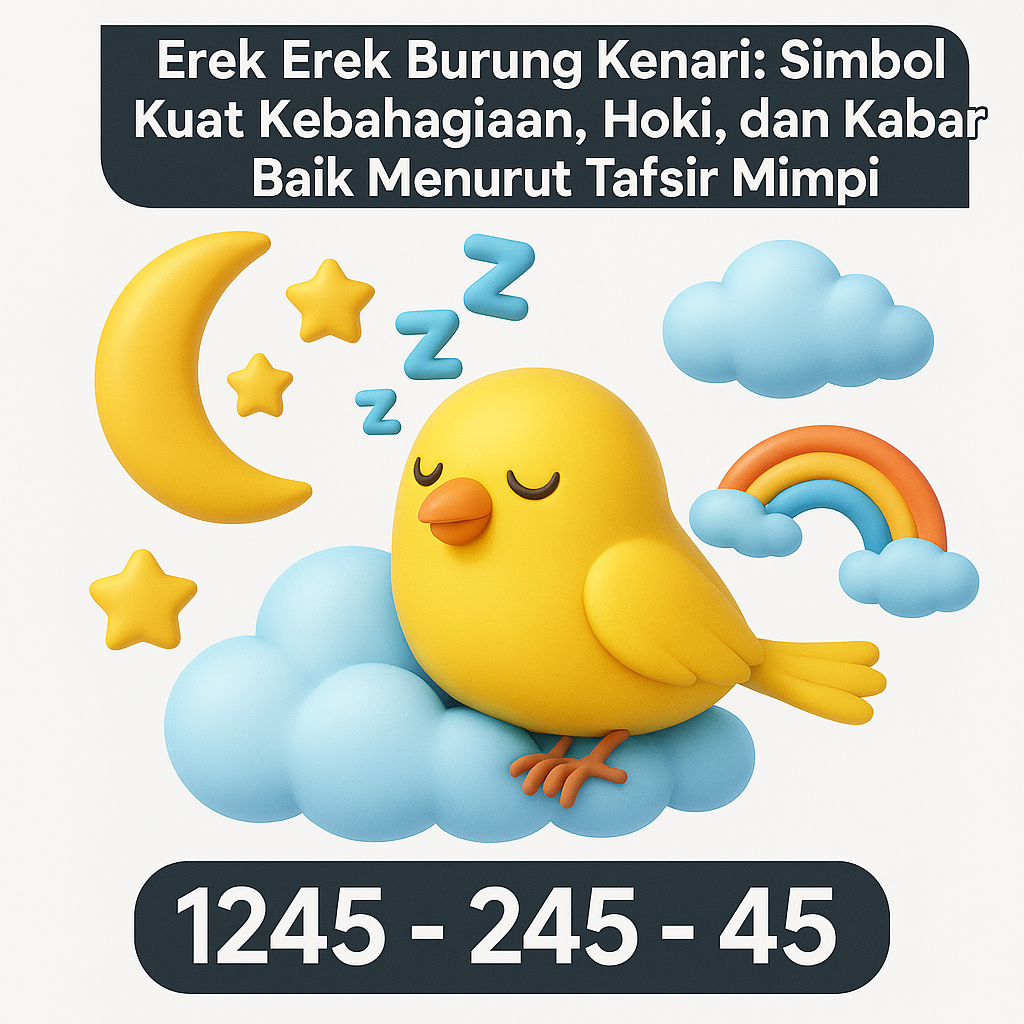 Erek Erek Burung Kenari: Simbol Kuat Kebahagiaan, Hoki, dan Kabar Baik Menurut Tafsir Mimpi