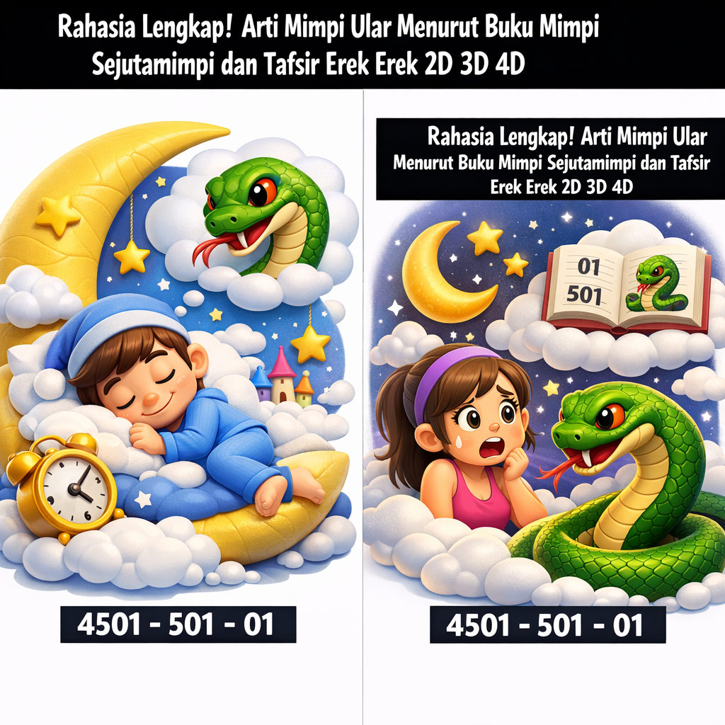 Rahasia Lengkap! Arti Mimpi Ular Menurut Buku Mimpi Sejutamimpi dan Tafsir Erek Erek 2D 3D 4D