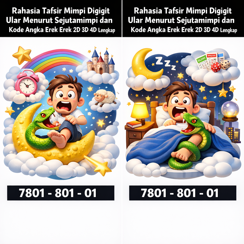 Rahasia Tafsir Mimpi Digigit Ular Menurut Sejutamimpi dan Kode Angka Erek Erek 2D 3D 4D Lengkap