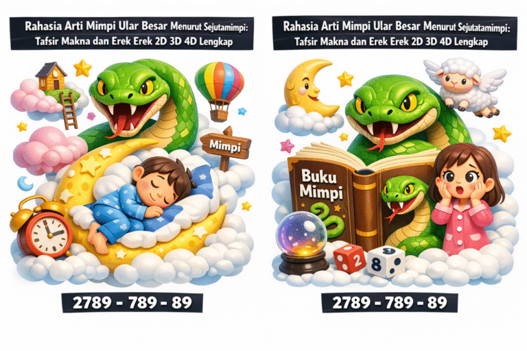 Rahasia Arti Mimpi Ular Besar Menurut Sejutamimpi: Tafsir Makna dan Erek Erek 2D 3D 4D Lengkap