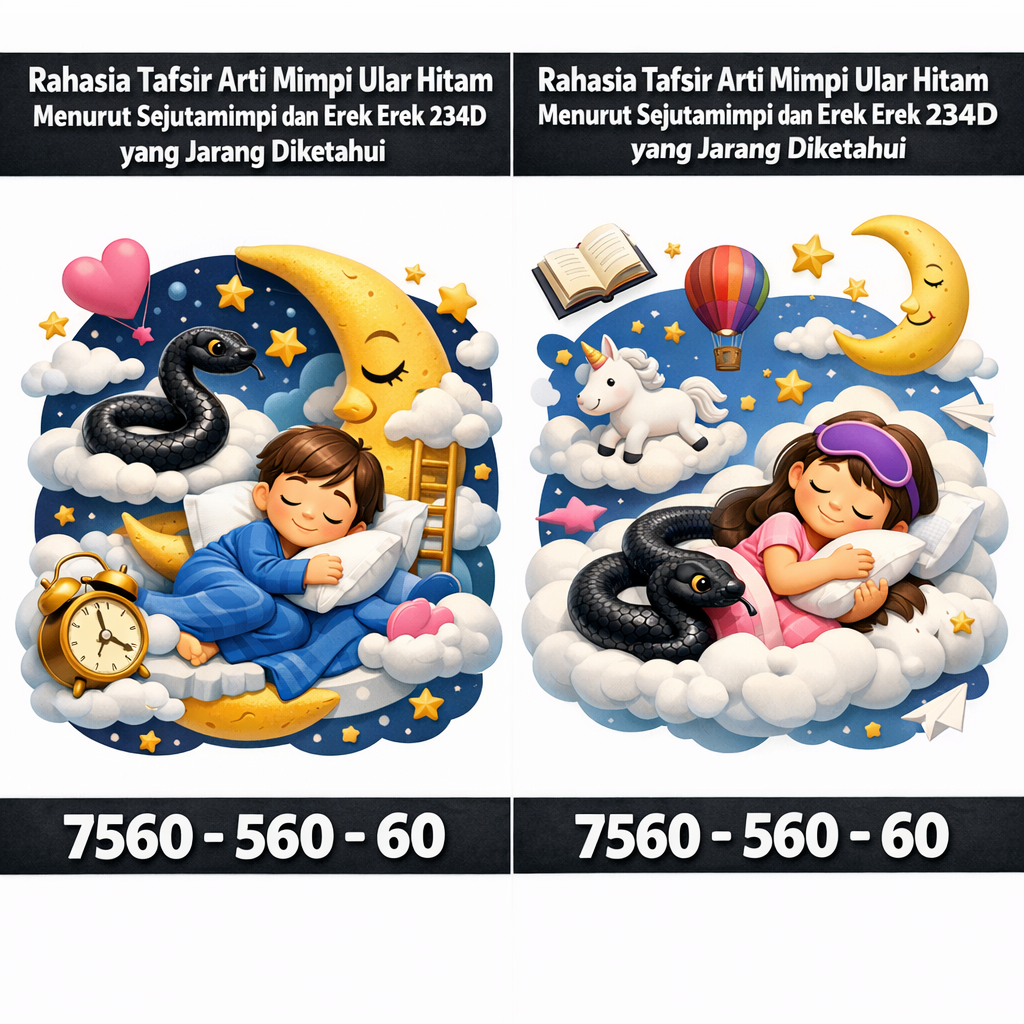 Rahasia Tafsir Arti Mimpi Ular Hitam Menurut Sejutamimpi dan Erek Erek 234D yang Jarang Diketahui