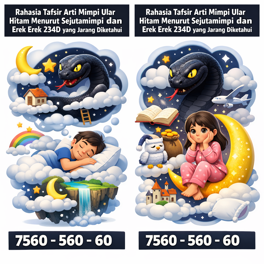 Rahasia Tafsir Arti Mimpi Ular Hitam Menurut Sejutamimpi dan Erek Erek 234D yang Jarang Diketahui