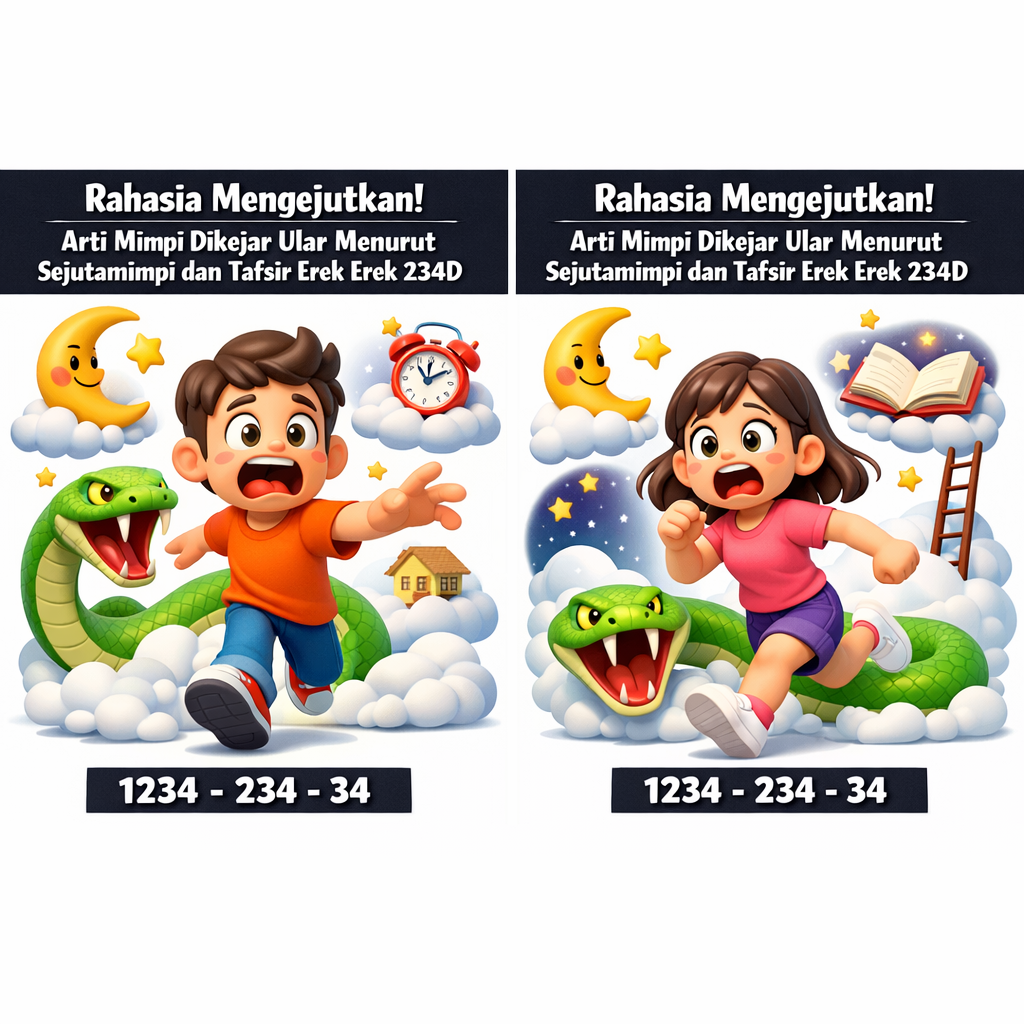 Rahasia Mengejutkan! Arti Mimpi Dikejar Ular Menurut Sejutamimpi dan Tafsir Erek Erek 234D