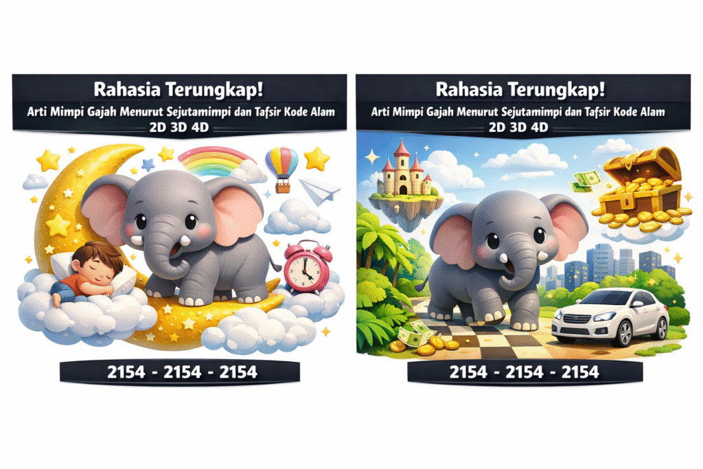 Rahasia Terungkap! Arti Mimpi Gajah Menurut Sejutamimpi dan Tafsir Kode Alam 2D 3D 4D