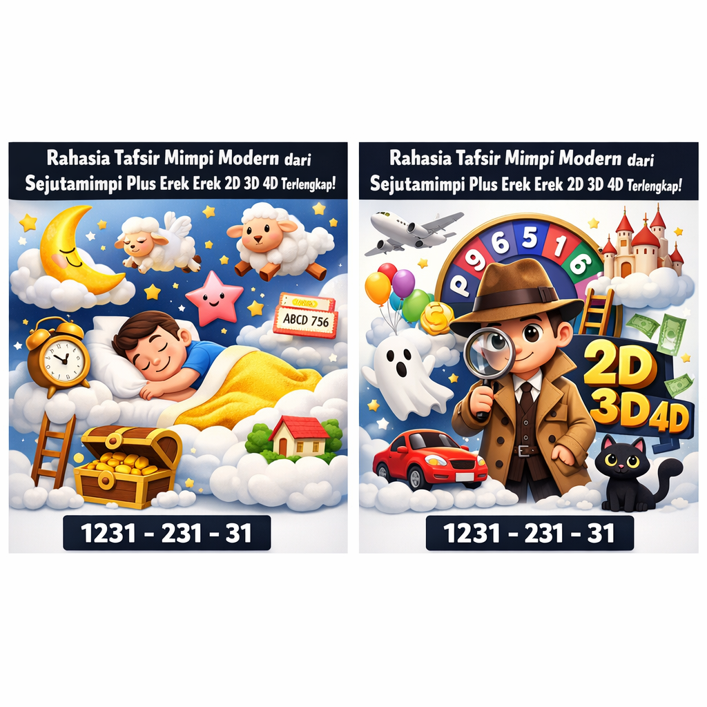Rahasia Tafsir Mimpi Modern dari Sejutamimpi Plus Erek Erek 2D 3D 4D Terlengkap!
